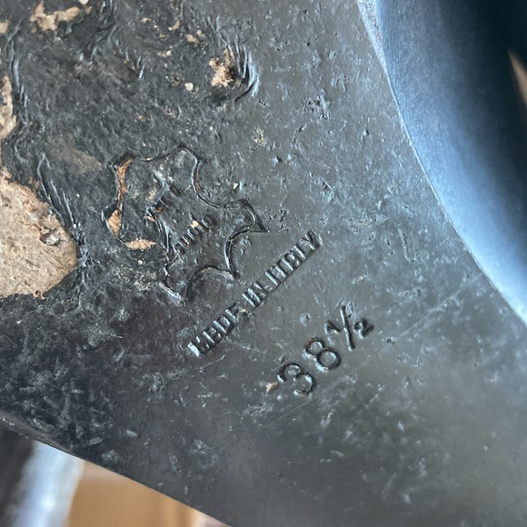 Lupo Italian Black Leather Mules size IT38 1/2. Purchased in Italy. - Picture 6 of 8